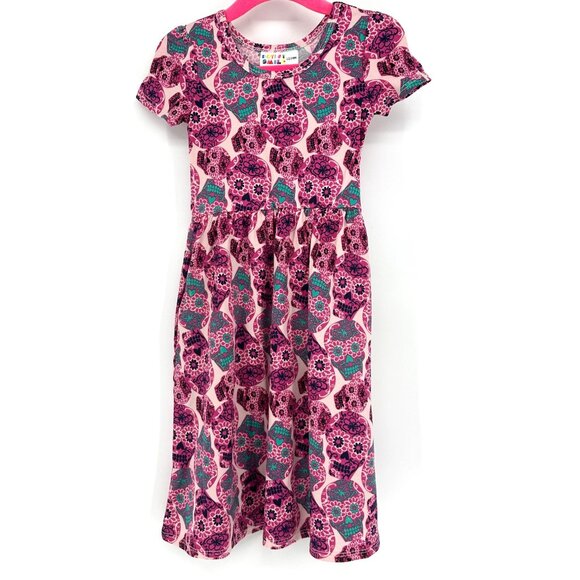DotDotSmile Girls Dress Size 12/24 Months Maxi Skull Print New with Tags - Picture 1 of 6